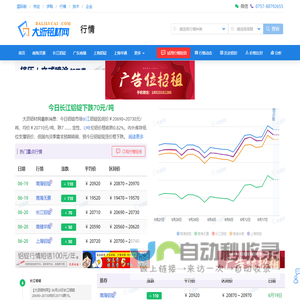 南海灵通铝锭价和长江铝锭价格【大沥铝材网今日铝价】