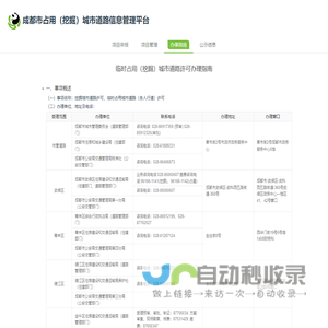成都市占用（挖掘）城市道路信息管理平台
