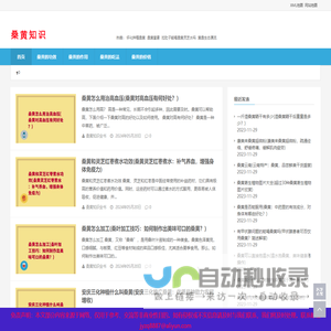 桑黄的功效与作用的功能与主治「详细」